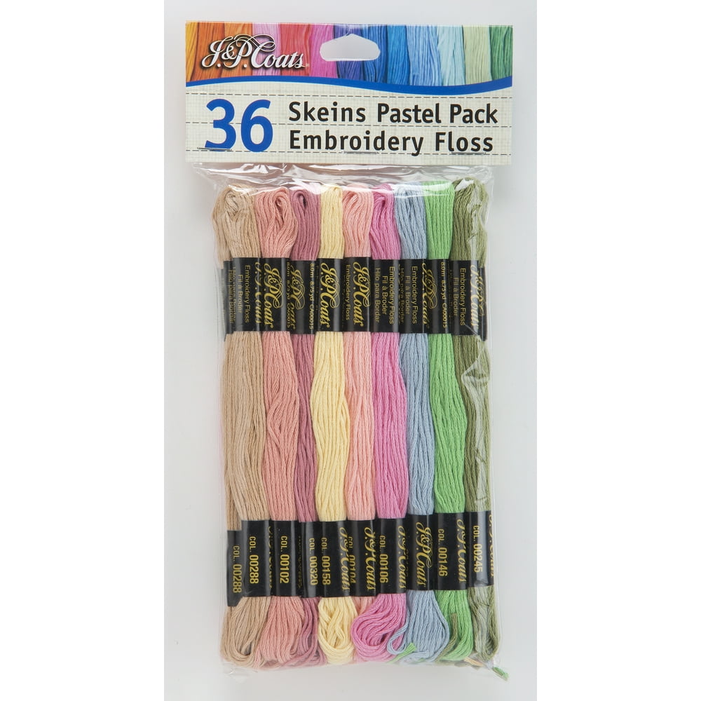 Coats & Clark Multicolor Embroidery Floss, 8.75 yd Light (36 Pack