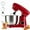 Red, variant on 3-in-1 Stand Mixer, 5.3-QT Stainless Steel Bowl, 10-Speed Tilt-Head Kitchen Electric Mixer, 300W,  Silvery