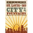 thumbnail image 3 of St. Louis, Missouri, Skyline and Sunburst Screenprint Style (100% Cotton Canvas Reusable Tote Bag), 3 of 3