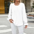 thumbnail image 2 of Women's Blouses Spring And Autumn Long Sleeved Shirt Ruffled V Neck Printed Elegant Top, 2 of 2