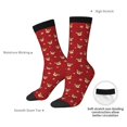thumbnail image 4 of Disketp Christmas Deer B Unisex Crew Socks Lightweight Breathable Ventilation Ankle Socks, Mid-calf socks for Daily, 4 of 6
