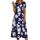 thumbnail image 1 of Gibobby Vestidos para Mujer Mujer Casual verano botón cuello redondo manga corta bolsillo vestido largo vacaciones vestido fiesta playa Sundres(Blanco,XL), 1 of 5