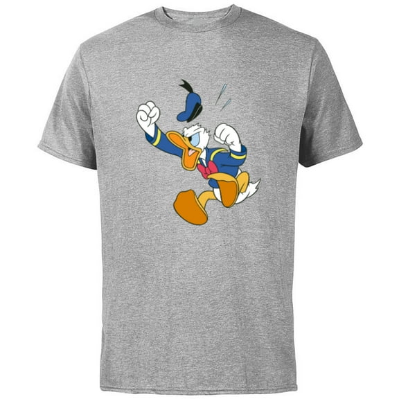Disney Donald Duck Fit of Anger - Short Sleeve Cotton T-Shirt for Adults - Customized-Athletic Heather
