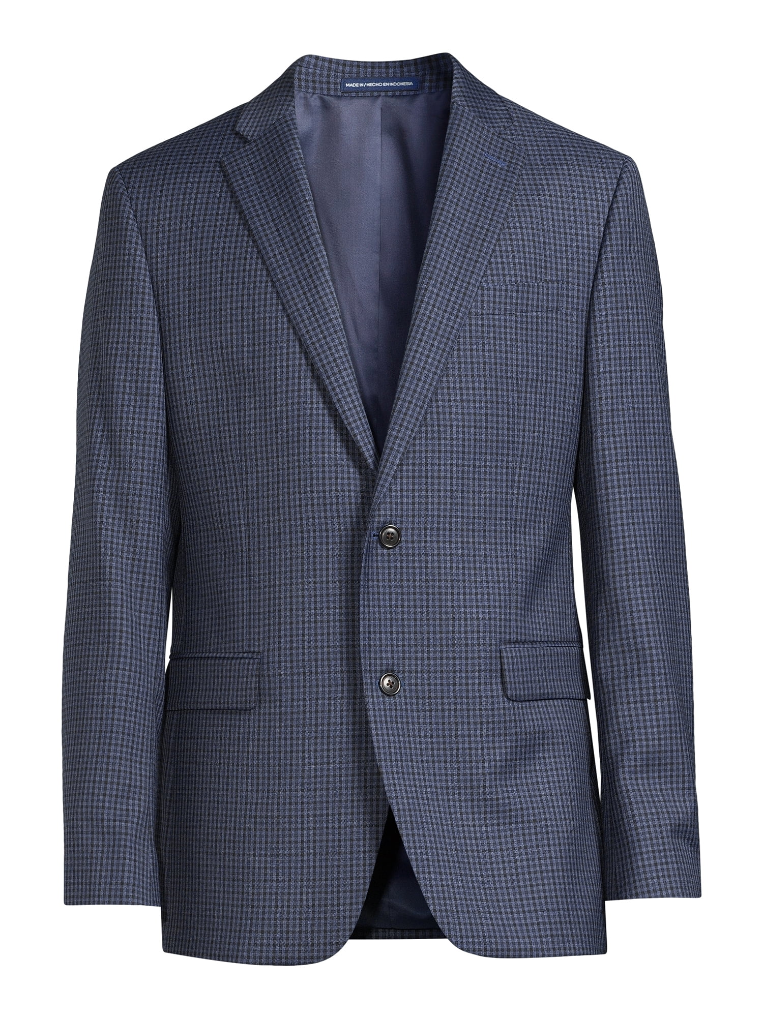 Lands' End Men's Deep Sea Navy Check Sport Coat