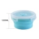 thumbnail image 5 of Recipiente redondo plegable para alimentos con tapa hermética para acampar. XL 1200ML azul, 5 of 5