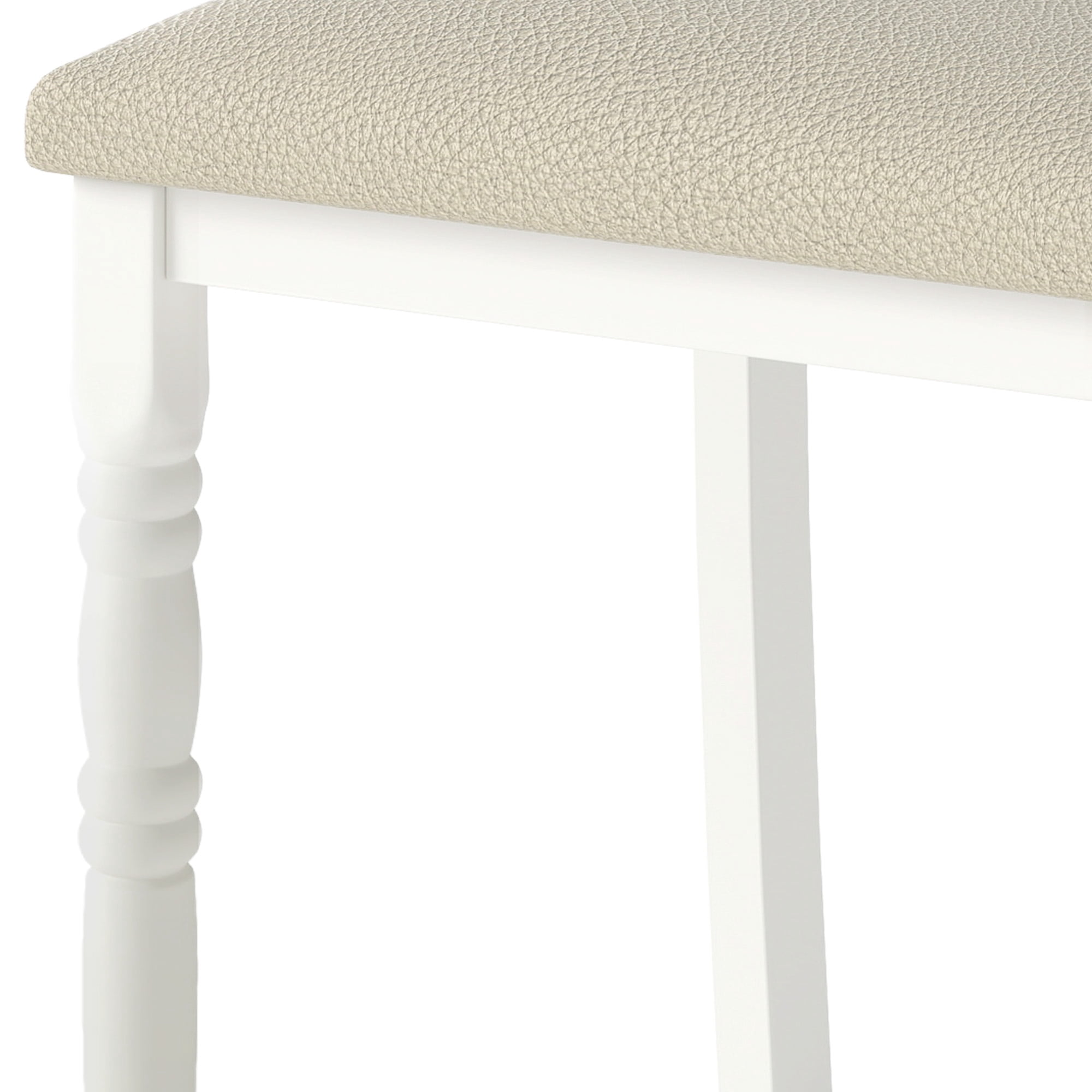 Uforic Dining Table Set for 4, Modern 5 Piece Rectangular Table Set with 4 Upholstered Chairs, Gray