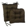 thumbnail image 2 of Klear Vu Gripper Non-Slip Omega 2-Piece Rocking Chair Cushion Set, Chestnut, 2 of 4
