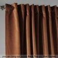 thumbnail image 5 of 3S Brother's Extra Long Solid Luxury Matte Velvet Soft Curtain Safety Orange Single Panel Hanging Back Tap & Rod Pocket Home Décor 5-25 Feet Custom Made Curtains -Made in Turkey Each(52"x108"), 5 of 7