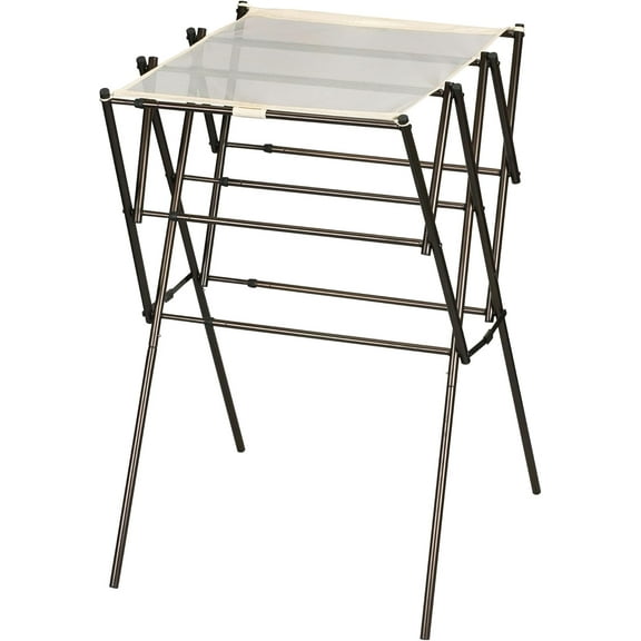 5175 Collapsible Expandable Metal Clothes Drying Rack, Antique Bronze, STORAGE