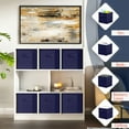 thumbnail image 4 of Ornavo Home Foldable Collapsible Storage Box Bins Shelf Basket Cube Organizer With Dual Handles - Set of 6 - 13 x 13 x 13 - Navy Blue, 4 of 6