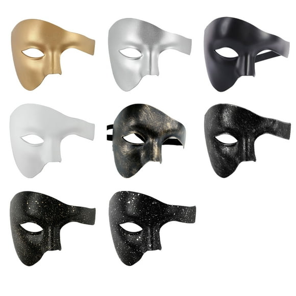 Becaristey Comfortable And Breathable Half Face Masquerade Mask Half Face Masquerade Masks Half Face Mask white 1Set