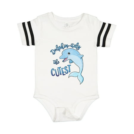 

Inktastic Dolphin-itely the Cutest Gift Baby Boy or Baby Girl Bodysuit