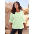 thumbnail image 4 of Roaman's Women's Plus Size Cotton Ultimate Bell Sleeve Tee, 4 of 6