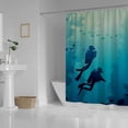 thumbnail image 3 of 66 x 72 Inches Coolnut Shower Curtain Set with Hooks, Scuba Diver Polyester Waterproof Bath Curtain for Bathroom Bathtubs Decor, 3 of 6
