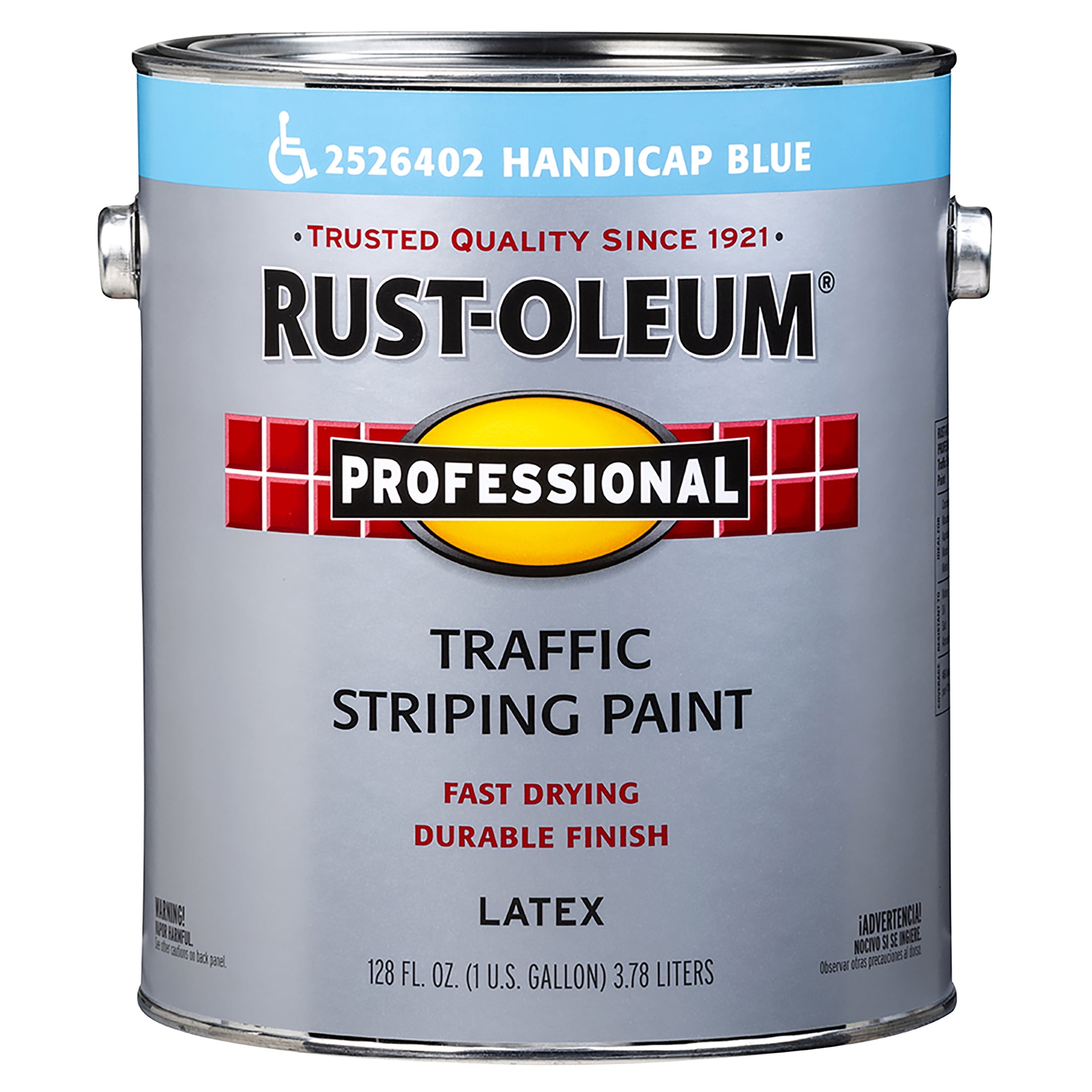 2 Pack, Handicap Blue (150 Voc), Rust-Oleum Professional Flat Traffic Striping Paint- Gallon