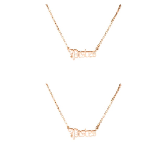Collar del zodiaco Sonducket oro rosa Acuario Type2 NO2