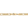 thumbnail image 4 of Real 14kt Yellow Gold 5.75mm Semi-Solid Figaro Chain; 24 inch; Lobster Clasp; for Adults and Teens; for Women and Men, 4 of 5