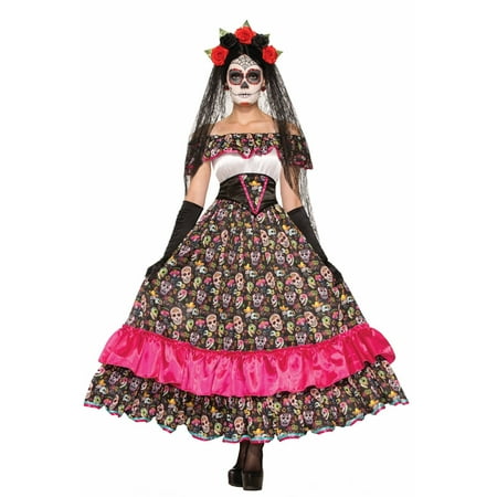 Halloween Day Of Dead Spanish Lady Adult Costume (Best Day Of The Dead Costumes)