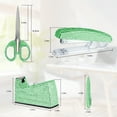 thumbnail image 5 of Office Stationery Set,Desk Accessory Kit, Home Office Necessary- Stapler & Desktop Tape Dispenser & Ballpoint Pens & Scissor 4 Piece Office Desk Accessories Kits(Green), 5 of 7