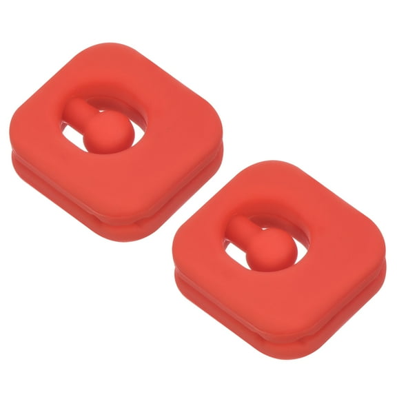 Uxcell Tennis Vibration Dampener, 2 Pack Square Shock Absorber Red