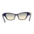 thumbnail image 2 of Womens Mod Squared Cat Eye Sunglasses Navy Brown, 2 of 4
