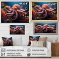 thumbnail image 4 of Designart "Coral Octopus peaceful Submersion I" Animals Floater Framed Canvas Print, 4 of 7