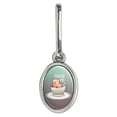 thumbnail image 1 of Teacup Pig Antiqued Oval Charm Clothes Purse Suitcase Backpack Zipper Pull Aid, 1 of 3