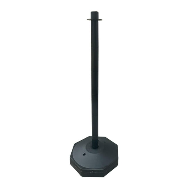 Almencla 33inch Traffic Post Cone Parking Post Portable Crowd Control Parking Barrier Black