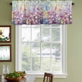 thumbnail image 5 of Blue Spring Floral Valances for Windows, Summer Daisy Botanical Oil Painting Light Filtering Kitchen Curtains, Rod Pocket Window Valance Curtains for Living Room Bedroom, 60" W x 18" L, 2 Panels, 5 of 9