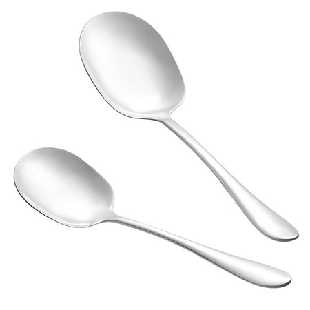 

Serving Spoons Spoon Food Steel Stainless Buffet Pasta Rice Western Salad Large Flatware Utensils Soup Polished Basting