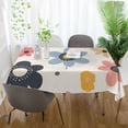 thumbnail image 3 of Yayeee Tablecloths 54" x 54" Rectangle Wrinkle Resistant Party Table Cover, Beige Retro Flower, 3 of 8