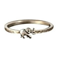 thumbnail image 2 of Naierhg Vintage Women Elephant Silver Plated Thin Finger Ring Party Banquet Jewelry Gift Silver, 2 of 4