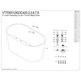 thumbnail image 6 of Kingston Brass VT7DE512823C427 51-Inch Acrylic Oval Double Ended Freestanding Tub with Drain in Glossy White/Brushed Brass, 6 of 8