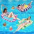 thumbnail image 2 of Paquete de 3 flotadores inflables para piscina para adultos con portavasos, 2 of 7