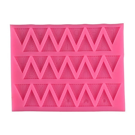 

Flash Deals! Jiiey Silicone Molds Letter Triangular Silicone Alphabet Diy Cake Bunting Fondant Cake Mould 1Pc Silicone Mold