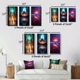 thumbnail image 4 of Designart "Revelation of Ancient Atlantis Mystery of Light" Abstract Landscape Framed Wall Art Set Of 3 - Gold Abstract Landscapes Frame Gallery Wall Set For Home Decor, 4 of 6