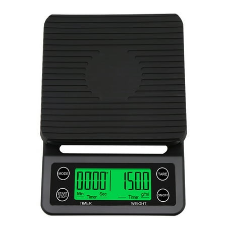 

Accurate Electric Kitchen Scale Coffee Scale with Timer High- Kitchen Scale Electronic Platform Scale Food Weighing Scale 5kg0.1