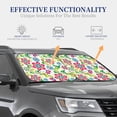 thumbnail image 2 of Lsque Vector Mexican Otomi Style Bright 2 PCS Windshield Sun Shade | CarFoldable Window Covers | Car Accessories Reflect UV for Universal Cars SUV Truck | Large, 2 of 7