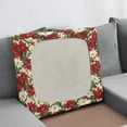 thumbnail image 3 of Renewold Poinsettia Flower Pinecone Couch Seat Slipcover Non-Slip Sofa Cushion Protector Cover Elastic Fitted Armchair Couch Cushion Cover for Living Room Home Decoration, S, 3 of 5