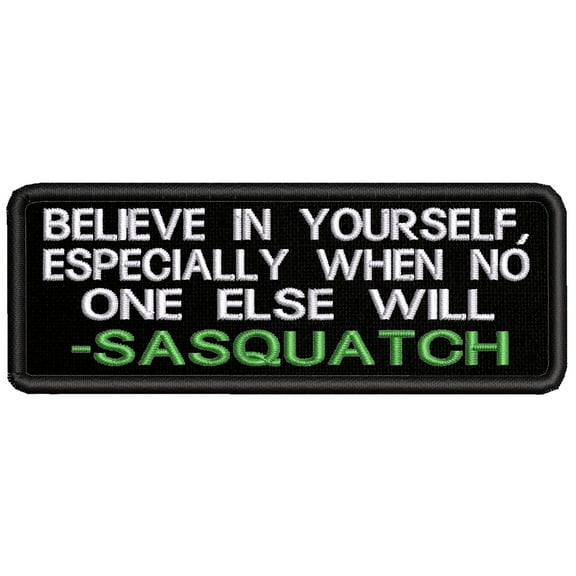 Applique Inspirational Sasquatch Theme Iron/Sew On Decorative Patch Funny Saying Biker Emblem