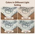 thumbnail image 7 of Design&I 6'x9' Washable Area Rug Sleek Flatweave Pet Friendly Beige Vintage Distressed Scroll Ornate Border Boho Latticework for Queen Size Bedroom, Under Bed, 7 of 7