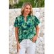 thumbnail image 4 of Blusa MASCOMODA de chifón floral bohemio de manga corta para mujer, 4 of 6