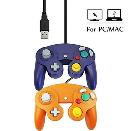 USB Wired Ngc Controller Gamepad GameCube For Windows PC MAC USB Purple And (Best Controller For Mac)