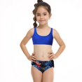 thumbnail image 5 of Bullpiano Teen Girls Swimsuits Two-Pieces Bathing Suits Solid Crop Top And Floral Bottoms Quick Dry Swimwear Kids Sunsuit Tankini Suit 6-14T, 5 of 6
