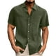 thumbnail image 1 of pstuiky Camisa de manga corta para hombre, Camiseta informal de manga corta con cuello vuelto y botones para hombre camisas casuales para hombre m, 1 of 4