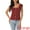 Wine Red, variant on Unique Bargains Women's Square Neck Ribbed Knit Buttons Decor Sleeveless Tops M Dark Green