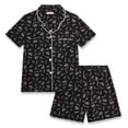 thumbnail image 2 of Andree Joan Womens Pajama Sets - 2 Piece Collared Sleep Shirt & Sleep Shorts for Women Sleepwear Set, 2 of 7