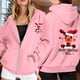 thumbnail image 2 of WILLBEST Sudadera con Capucha para Mujer, Estilo Casual, con Estampado Navideño, Cremallera, Manga Larga, Bolsillo y Cordón Ajustable Mediana, 2 of 8