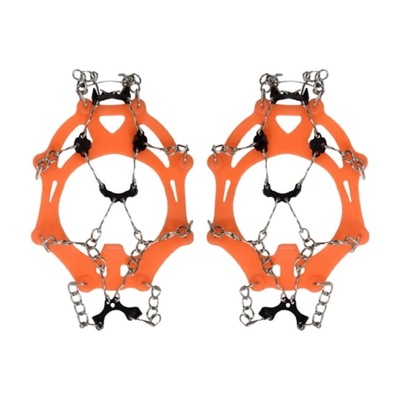 Orange Snow Shoe Claws With 8 Teeth For Anti-Slip On Ice And Snow With Manganese Steel