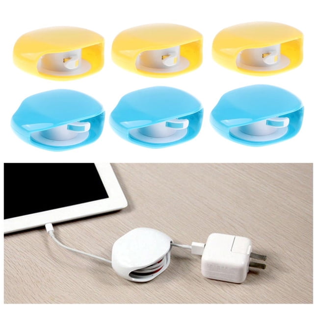 Organizador Automático Del Cable Del Enrollador Del Cable de de 6 Piezas para El Teléfono Auriculares shamjiam Organizador automático de cables